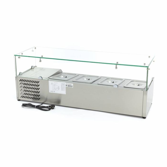 MAXIMA Gastro Aufsatzkühlvitrine - 120 cm - Passt 4 x 1/3 GN