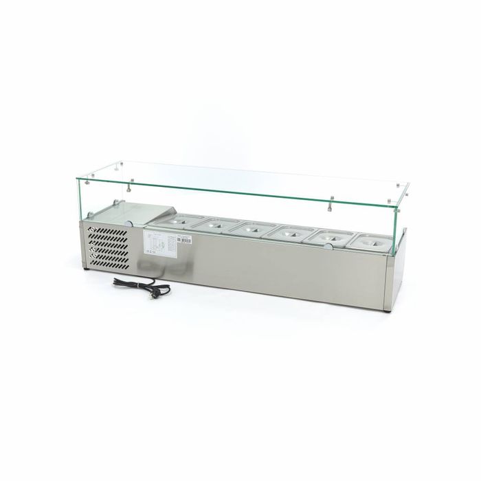 MAXIMA Gastro koelvitrine - 140 cm - Geschikt voor 6 x 1/3 GN