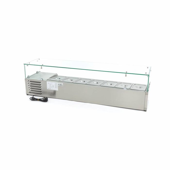 Vitrine réfrigérée de comptoir MAXIMA Gastro - 160 cm - Pour 7 x 1/3 GN