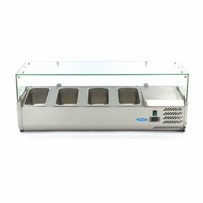 MAXIMA Gastro Aufsatzkühlvitrine - 120 cm - Passt 4 x 1/3 GN