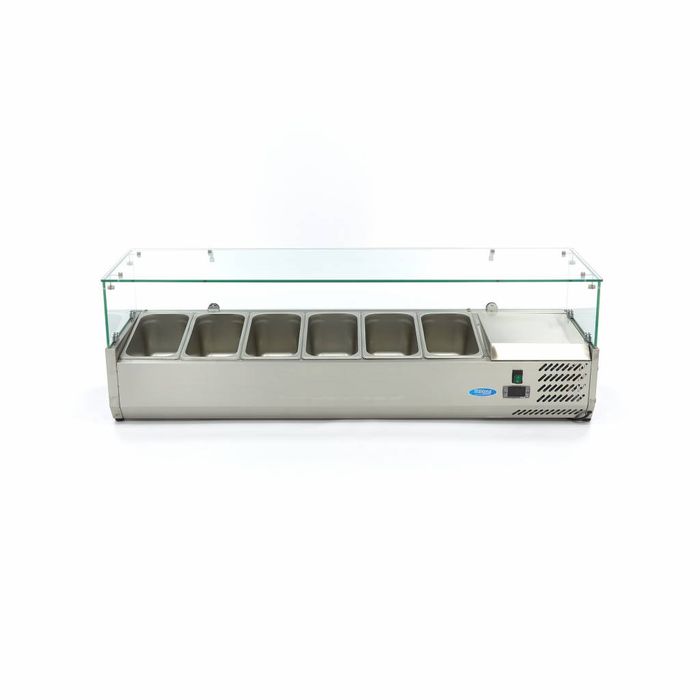 MAXIMA Gastro koelvitrine - 140 cm - Geschikt voor 6 x 1/3 GN