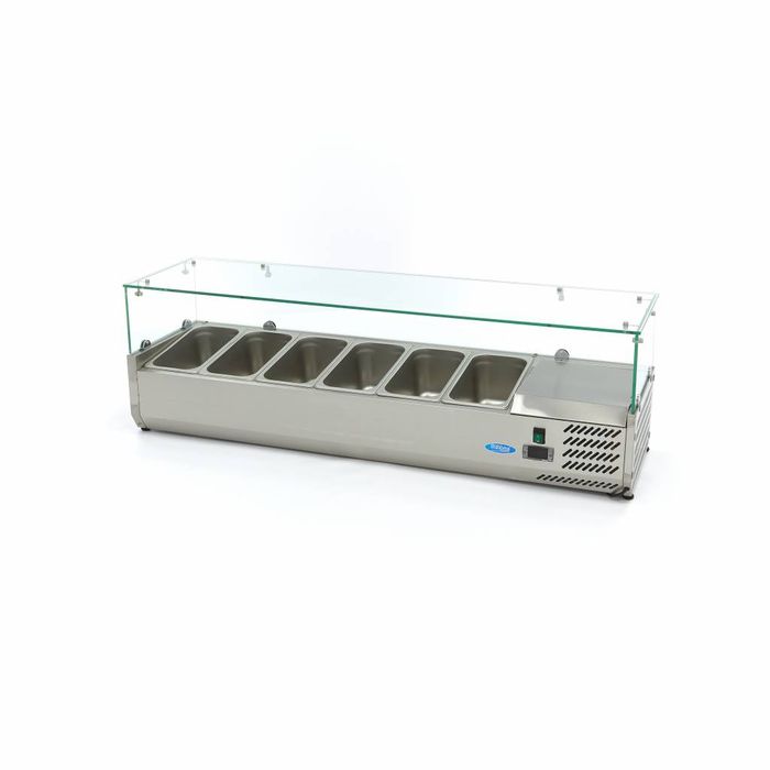 MAXIMA Gastro koelvitrine - 140 cm - Geschikt voor 6 x 1/3 GN