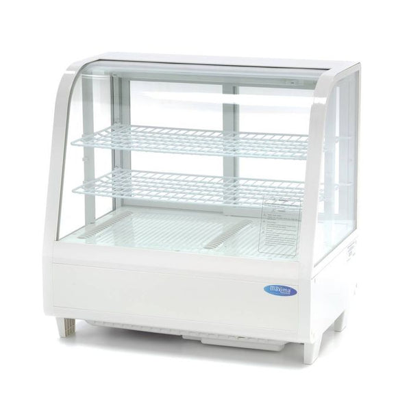 MAXIMA Gastro Glastürkühlschränke - 100 l - 68 cm - Weiß