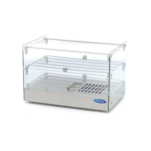 MAXIMA Gastro warmhoudvitrine - 50 l - 55 cm - 2 legplanken