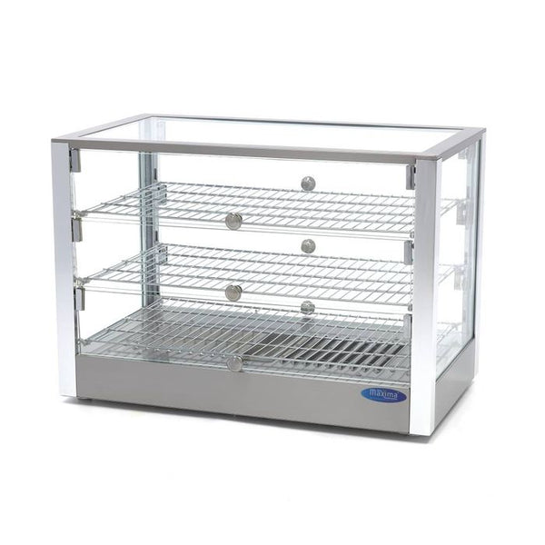 Vitrine chauffante gastro MAXIMA - 115 l - 70 cm - 3 étagères