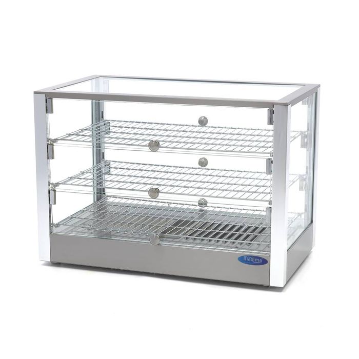 MAXIMA Gastro Wärmevitrine - 115 l - 70 cm - 3 Regale