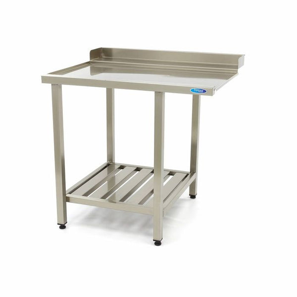 Table de lavage MAXIMA Gastro - 70 x 75 cm - gauche - avec dosseret et étagère de rangement