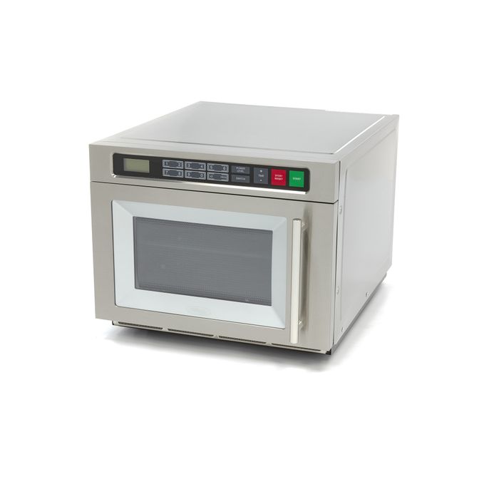 MAXIMA Gastro Mikrowelle - 1800W - 20 Programme - Platten bis zu Ø36 cm - 2 Regale