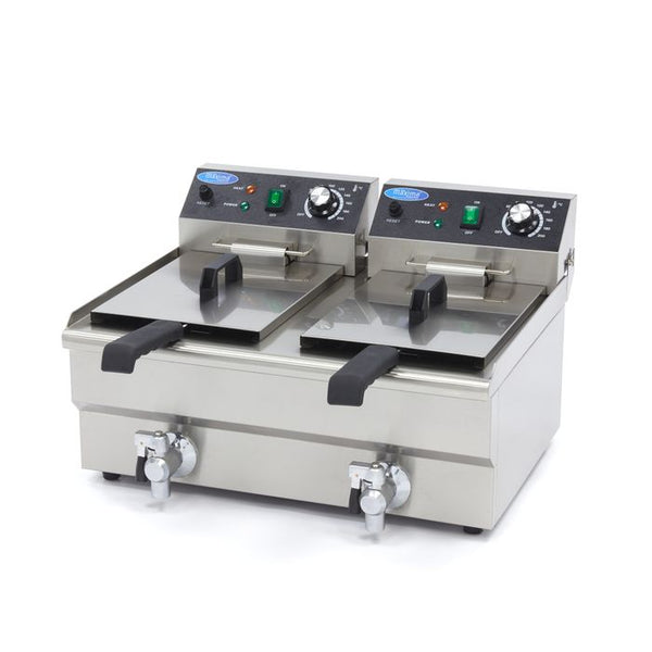 MAXIMA Gastro friteuse - 2 x 10 l - 2 manden - met aftapkraan