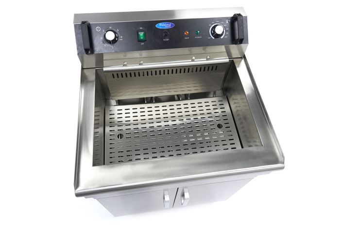 MAXIMA Gastro Fritteuse - 35 l - 1 Korb - mit Ablasshahn - 400 V