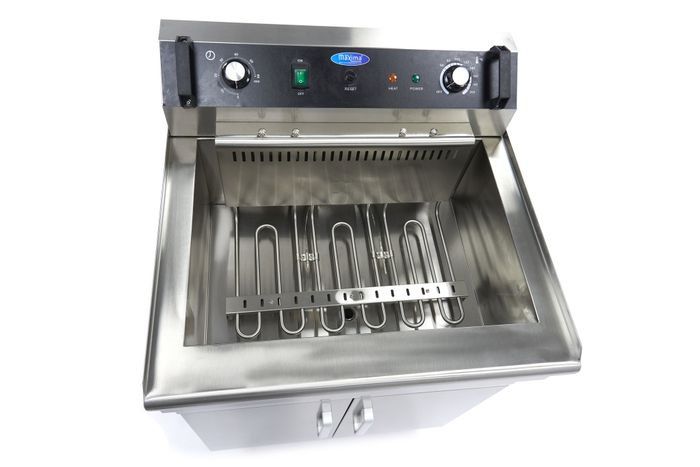 MAXIMA Gastro Fritteuse - 35 l - 1 Korb - mit Ablasshahn - 400 V