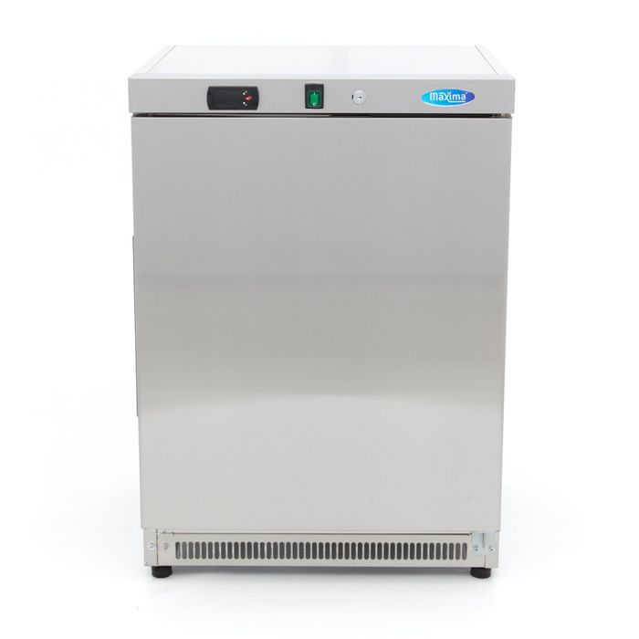 MAXIMA Gastro Gefrierschrank - 200 l - 2 Feste Regale - Rostfreier Stahl