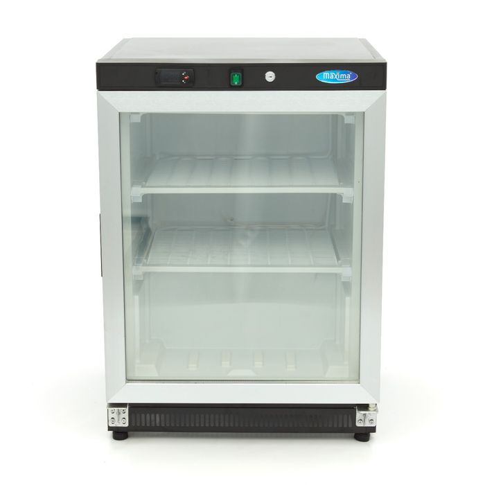 MAXIMA Gastro Vriezer - 200 l - Zwart - met glazen deur