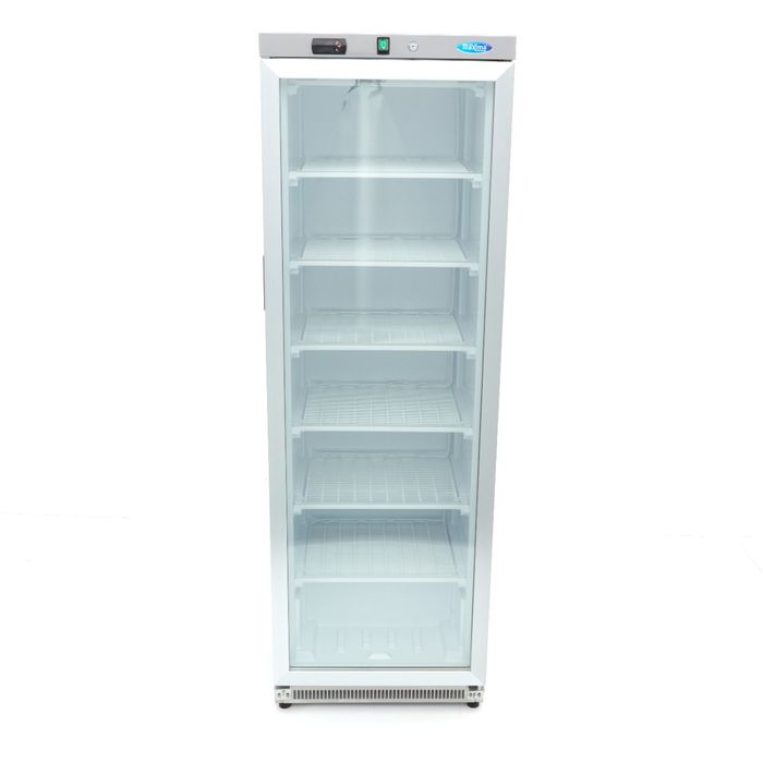 Congélateur gastro MAXIMA - 400 l - Inox - avec porte vitrée