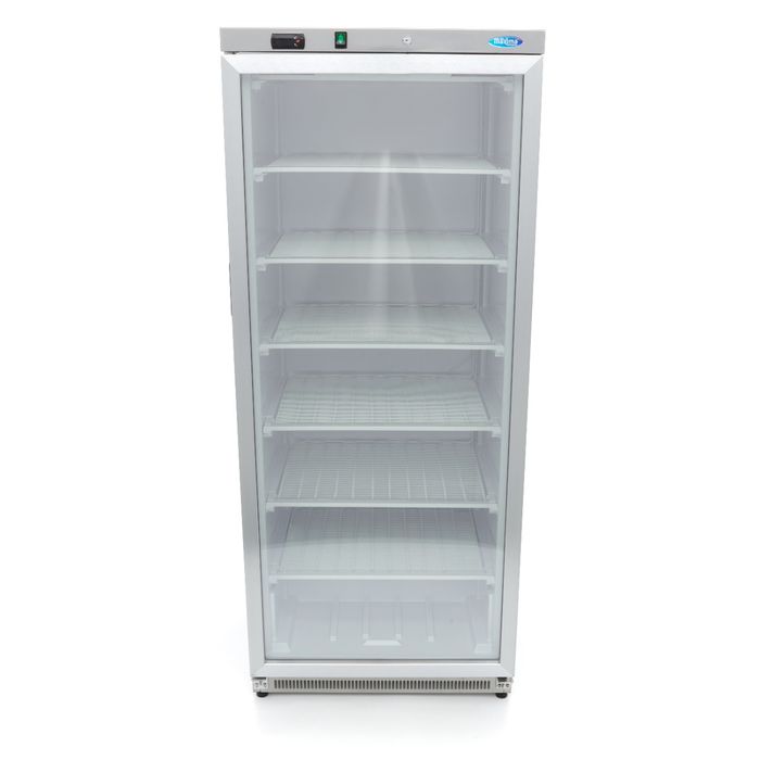 Congélateur gastro MAXIMA - 600 l - Inox - avec porte vitrée