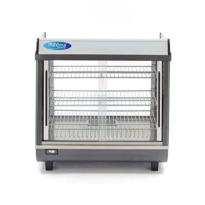 Vitrine chauffante gastro MAXIMA - 96 l - 67,5 cm - 3 étagères