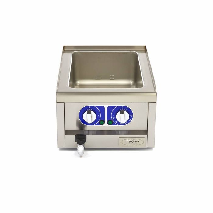 MAXIMA Gastro Bain Marie - Einzeleinheit - 60 cm - mit Abflusshahn - Elektrisch