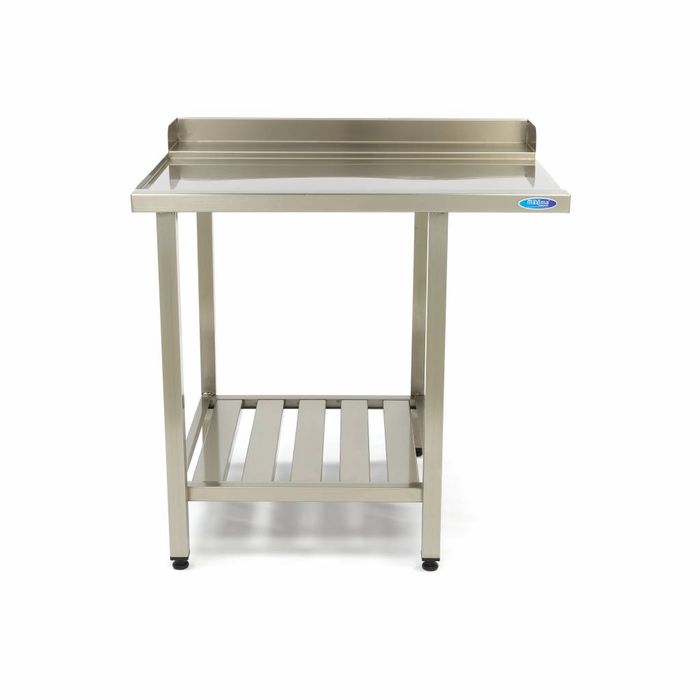 Table de lavage MAXIMA Gastro - 120 x 75 cm - gauche - avec dosseret et étagère de rangement