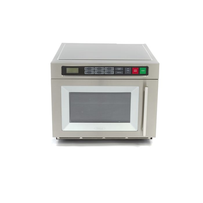 MAXIMA Gastro Mikrowelle - 1800W - 20 Programme - Platten bis zu Ø36 cm - 2 Regale