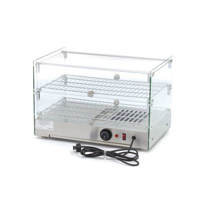 Vitrine chauffante gastro MAXIMA - 50 l - 55 cm - 2 étagères