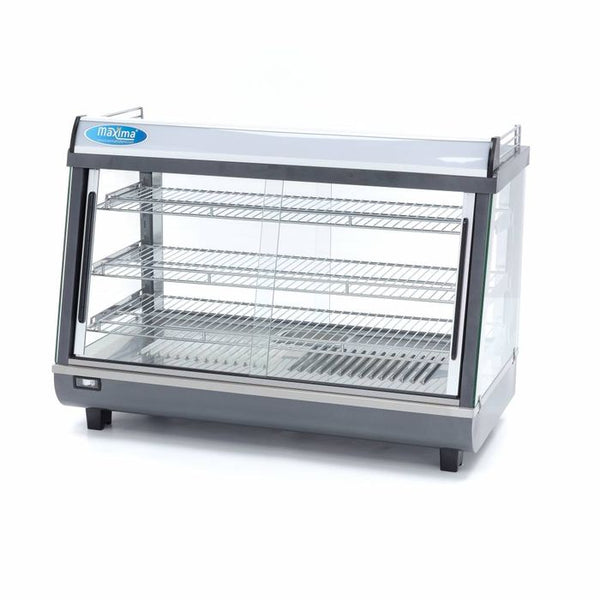 Vitrine chauffante gastro MAXIMA - 136 l - 91,5 cm - 3 étagères