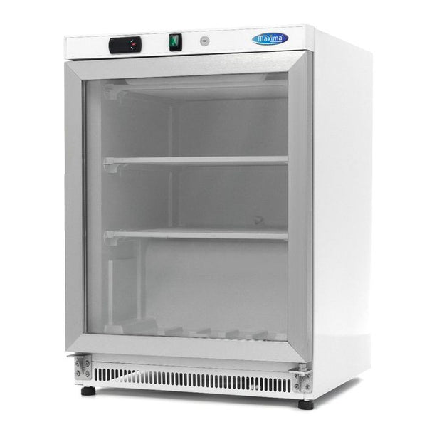 MAXIMA Gastro Vriezer - 200 l - Wit - met glazen deur