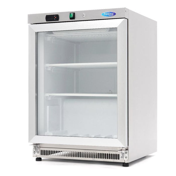 MAXIMA Gastro vriezer - 200 l - RVS - met glazen deur