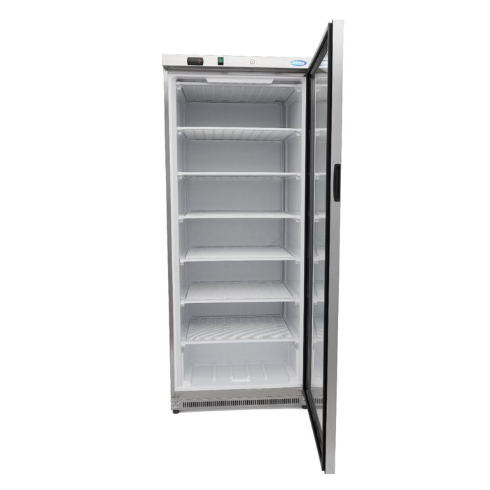 Congélateur gastro MAXIMA - 600 l - Inox - avec porte vitrée