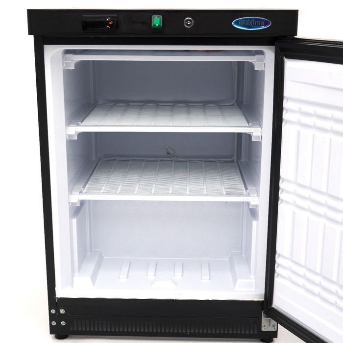 MAXIMA Gastro Gefrierschrank - 200 l - 2 Feste Regale - Schwarz