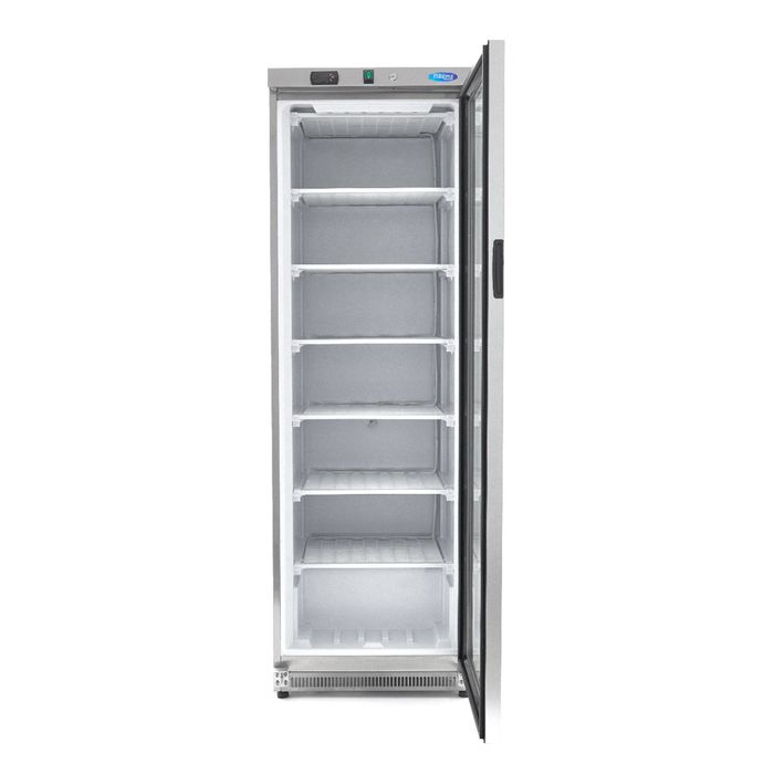 Congélateur gastro MAXIMA - 400 l - Inox - avec porte vitrée