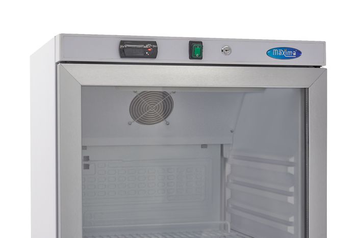 MAXIMA Gastro Koelkast - 400 l - Wit - met glazen deur