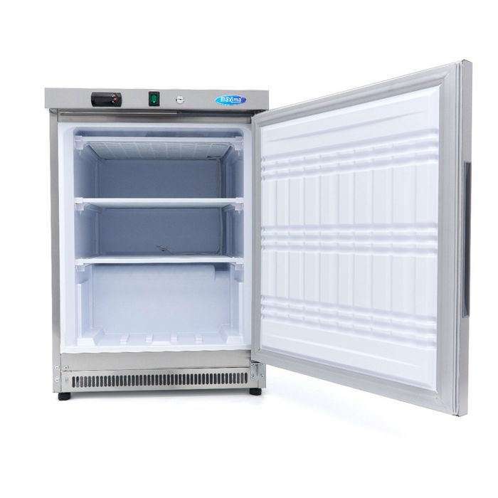 MAXIMA Gastro Gefrierschrank - 200 l - 2 Feste Regale - Rostfreier Stahl