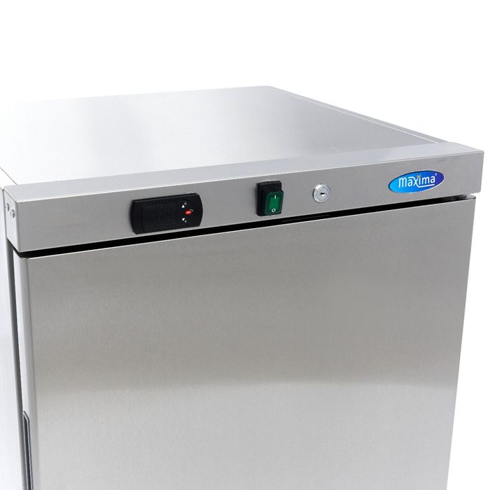 MAXIMA Gastro Gefrierschrank - 200 l - 2 Feste Regale - Rostfreier Stahl