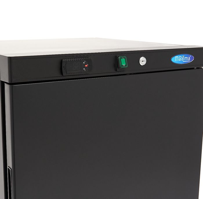 MAXIMA Gastro Gefrierschrank - 200 l - 2 Feste Regale - Schwarz