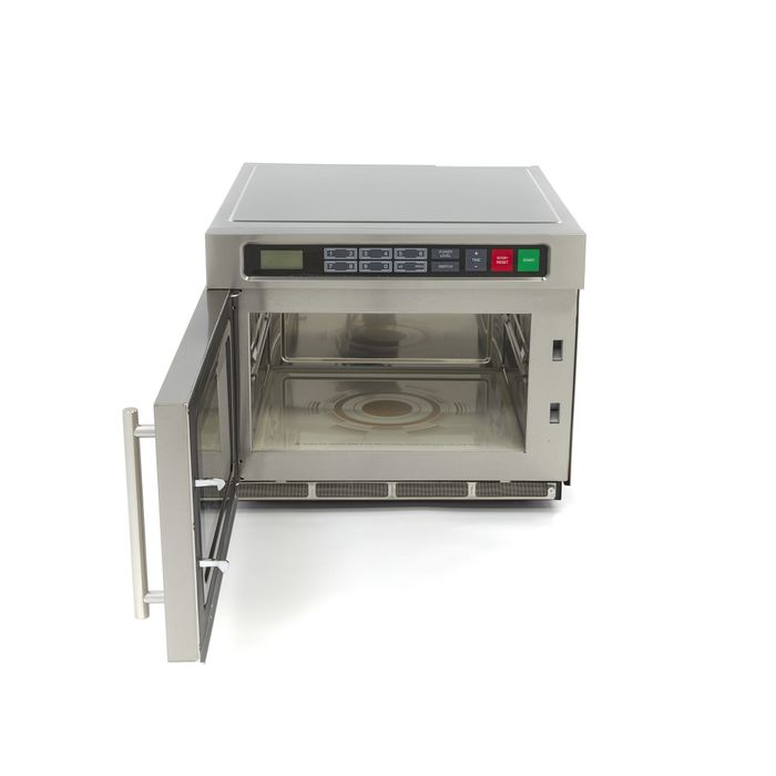 MAXIMA Gastro Mikrowelle - 1800W - 20 Programme - Platten bis zu Ø36 cm - 2 Regale