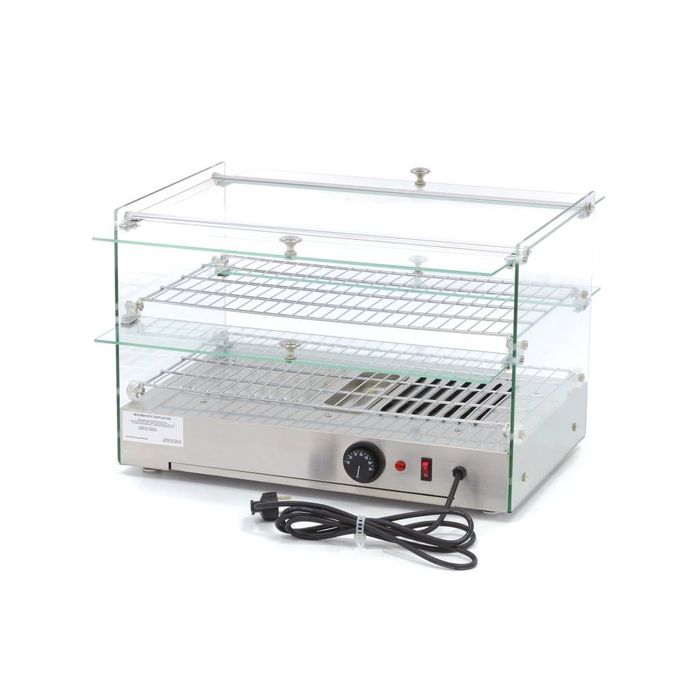 Vitrine chauffante gastro MAXIMA - 50 l - 55 cm - 2 étagères