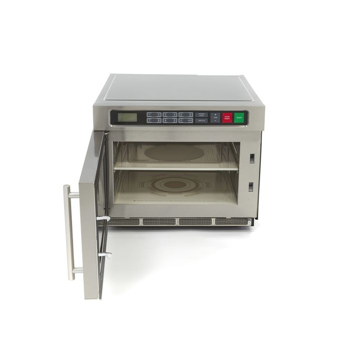 MAXIMA Gastro Mikrowelle - 1800W - 20 Programme - Platten bis zu Ø36 cm - 2 Regale