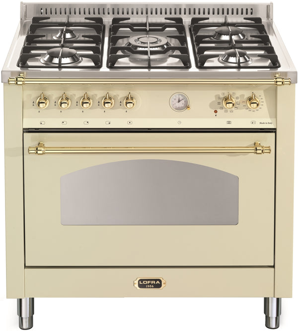 LOFRA - DOLCEVITA - SINGLE OVEN 90 cm - RBIG 96 MFT / CI - IVORY - Messing Finish