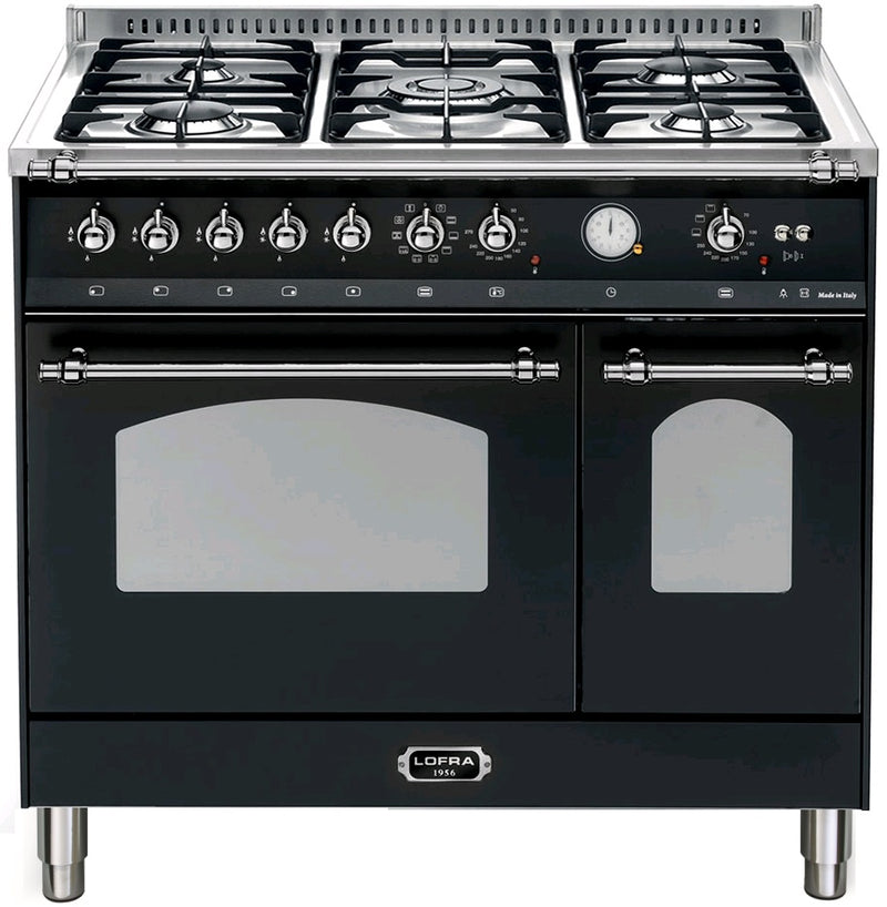 LOFRA - DOLCEVITA - DOUBLE OVEN 90 cm - RNMD 96 MFTE/ CI - Black - Chrome Finish