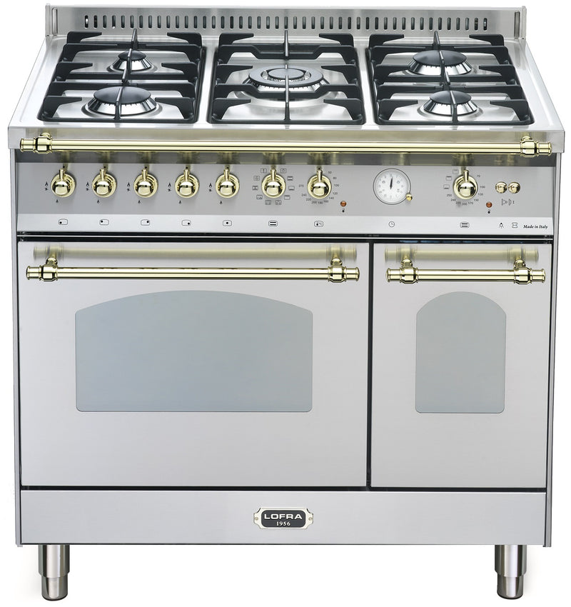 LOFRA - DOLCEVITA - DOUBLE OVEN 90 cm - RSD 96 MFTE/ CI - STAINLESS STEEL - Messing Finish