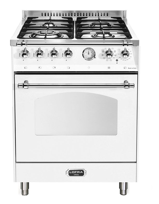 LOFRA - DOLCEVITA - ENKELE OVEN 60 cm - RBP 66 MFT / CI - Parelwit - Chromen afwerking 