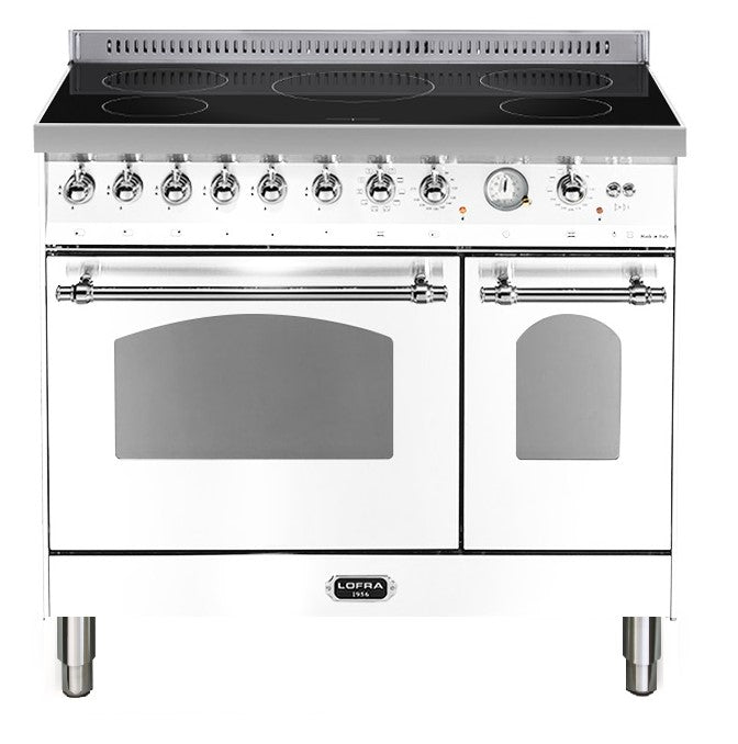 LOFRA - DOLCEVITA INDUCTION - FOUR DOUBLE 90 cm - RBPD 96 MFTE/ 5I - Finition Chrome Blanc Perle 