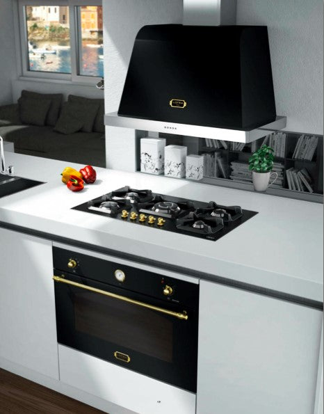 LOFRA - DOLCEVITA - EINBAU BACKOFEN 90 cm - FRNM 99 EE - BLACK / MESSING FINISH