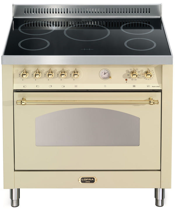 LOFRA - DOLCEVITA INDUKTION - SINGLE OVEN 90cm - RBIG 96 MFT/ 5 I - Ivory Messing Finish