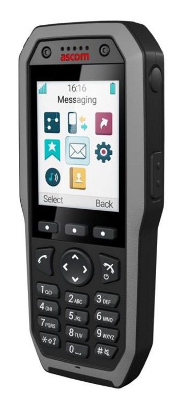 ASCOM d83 Talker - Combiné DECT robuste (écran couleur LED 2,4" | Bluetooth | Suppression adaptative du bruit | Audio large bande | IP65) - en noir