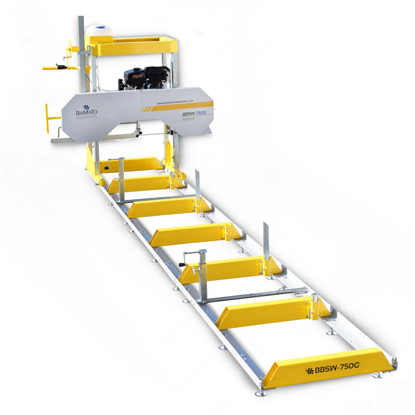 Scie à ruban à grumes BAMATO BBSW-750G avec moteur à essence et démarrage électrique