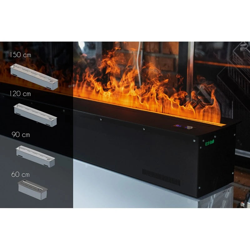 Cheminée à vapeur encastrable Alvi Prague FireSpa 1200 mm 