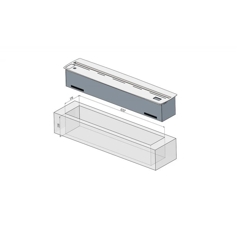 Cheminée à vapeur encastrable Alvi Prague FireSpa 900 mm 