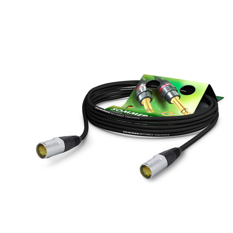 Câble réseau SOMMER CABLE SC-Mercator CAT.7 PUR (8 x 0,14 mm² | RJ45 mâle / RJ45 mâle | Version 1:1 | NEUTRIK | 20,00 m) - en noir