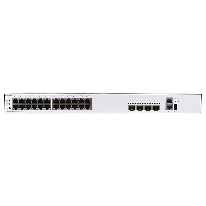 HUAWEI CloudEngine S5735-L24P4X-A - 24-Port Switch (24x Ethernet 10/100/1000 | 4x 10 GE SFP+ | 1U HE | PoE+)